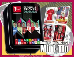 topps Bundesliga Sticker 2020/2021 - Mini Tin - 6er DISPLAY