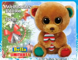 TyWarner Beanie Boos: Bella, Bär mit Zuckerstange X-Mas limitiert