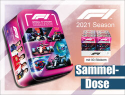 topps Formel 1 Season 2021 Sticker - Sammeldose mit 90 Stickern - 6er DISPLAY