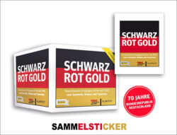 Schwarz Rot Gold Sticker - 50er DISPLAY
