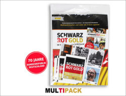 Schwarz Rot Gold Sticker - Multipack
