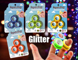 FingerMag Magnetische Fingerringe - Glitter - 24er DISPLAY