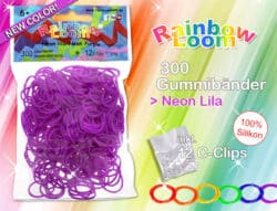 Rainbow Loom NEW COLOR – Neon Lila (100% Silikon) – 15er VE