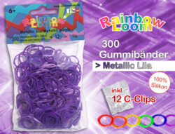 Rainbow Loom –  Metallic Lila (100% Silikon) – 15er VE