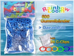 Rainbow Loom - Ozeanblau Opaque  - 12er VE