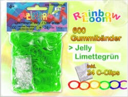 Rainbow Loom - Limettengrün Jelly - 12er VE