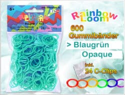 Rainbow Loom - Blaugrün Opaque – 12er VE