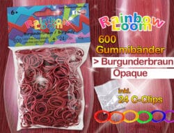 Rainbow Loom - Burgunderbraun Opaque – 12er VE