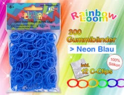 Rainbow Loom NEW COLOR - Neon Blau (100% Silikon) - 15er VE
