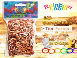 Rainbow Loom - Tierfarben – 12er VE
