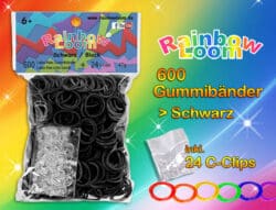 Rainbow Loom - Schwarz – 12er VE