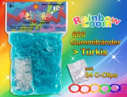 Rainbow Loom - Türkis – 12er VE