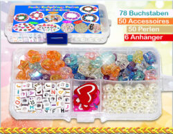 Loom: Schmuckset mit Perlen, Buchstaben und Anhängern