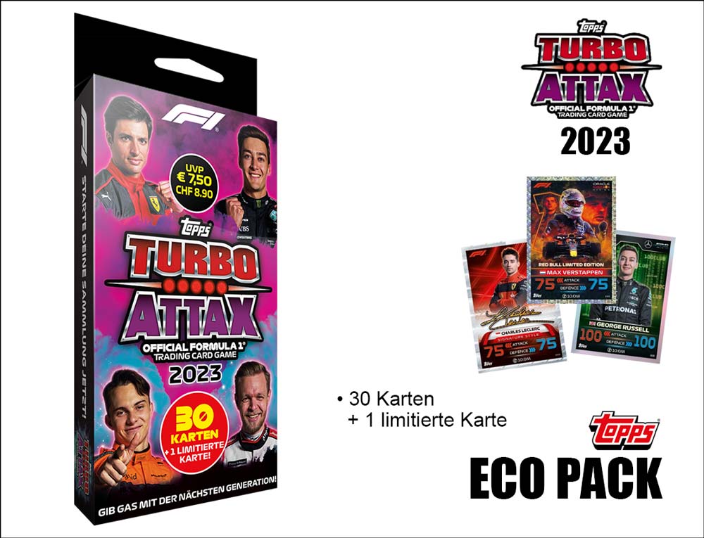 Turbo Attax Formel 1 TC 2023 – Eco Pack