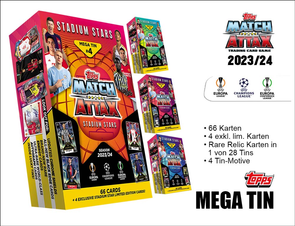 Topps Match Attax UEFA Champions League TC 2023/2024 – Mega Tin