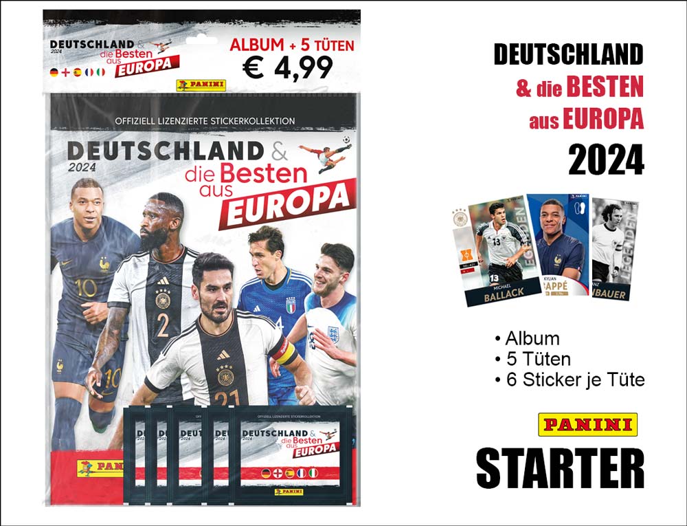 Deutschland und die Besten aus Europa 2024 Sticker – Starter