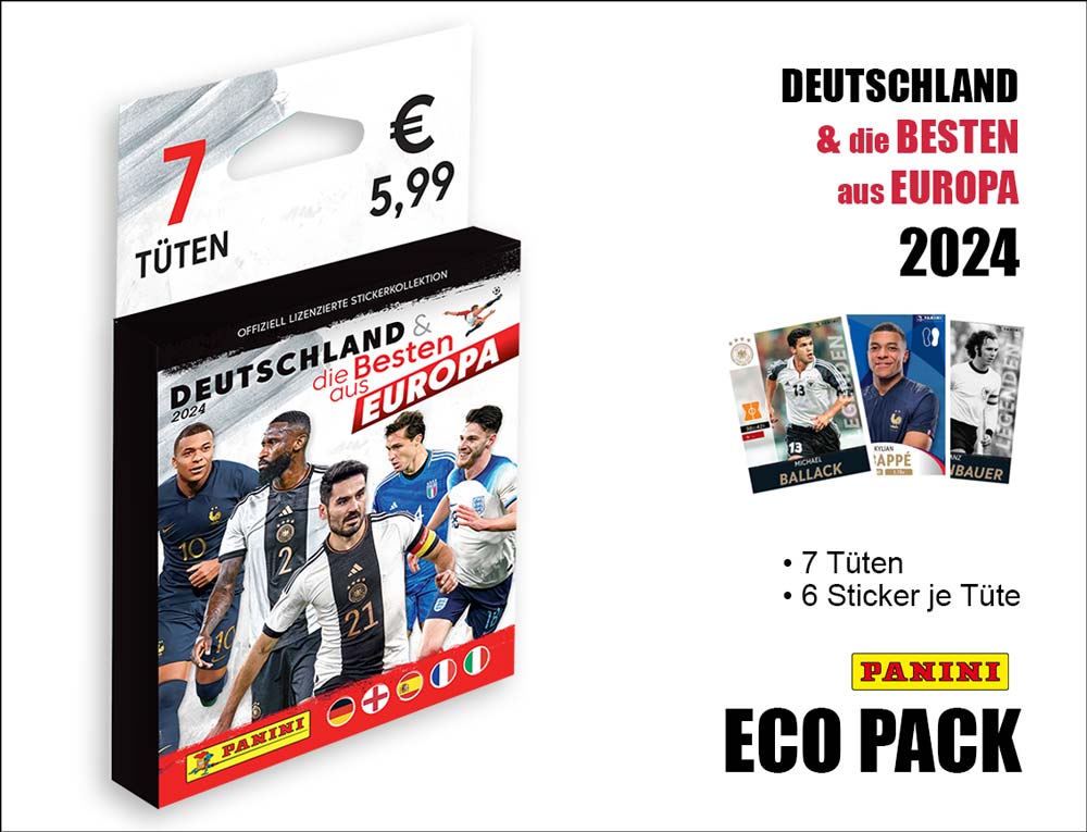 Deutschland und die Besten aus Europa 2024 Sticker – 7er Eco Pack