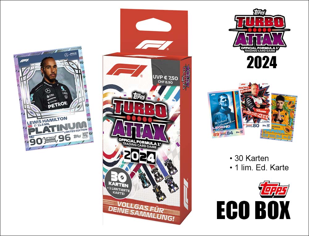 Turbo Attax Formel 1 TC 2024 ECO Blister weiss rot