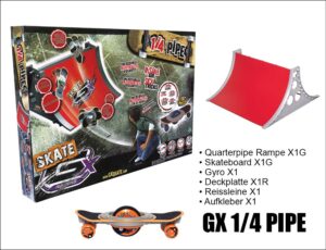GX Skateboard mit Quarterpipe Spielzeug-Set