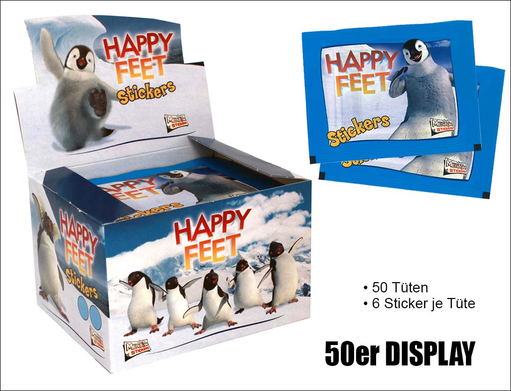 Happy Feet Sticker Display