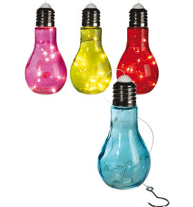 Farbige Glühbirne mit LEDs Farben