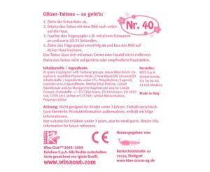 Winx Glitzer Tattoo Info