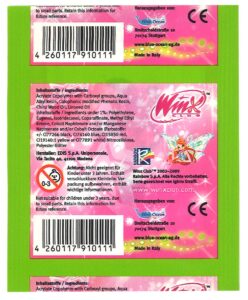 Winx Glitzer Tattoo Tüte Rückseite