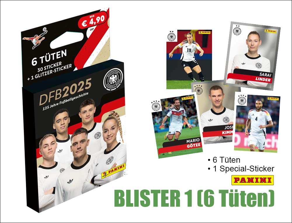 DFB 2025 – 125 Jahre Fußballgeschichte Sticker Blister 1