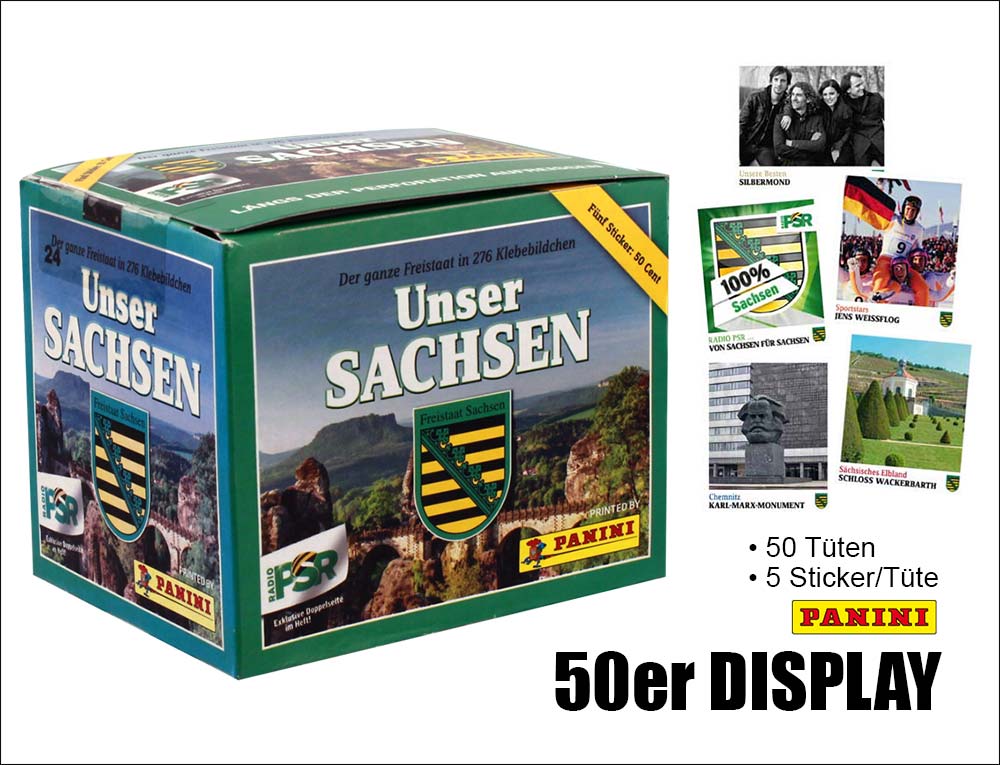 Unser Sachsen Sticker Display