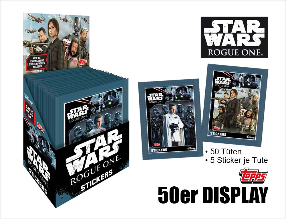 Star Wars Rogue One Sticker Display