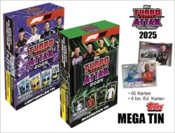 Mega Tin „Lightning“ mit Sammelkarten zur Turbo Attax Formel 1 2025