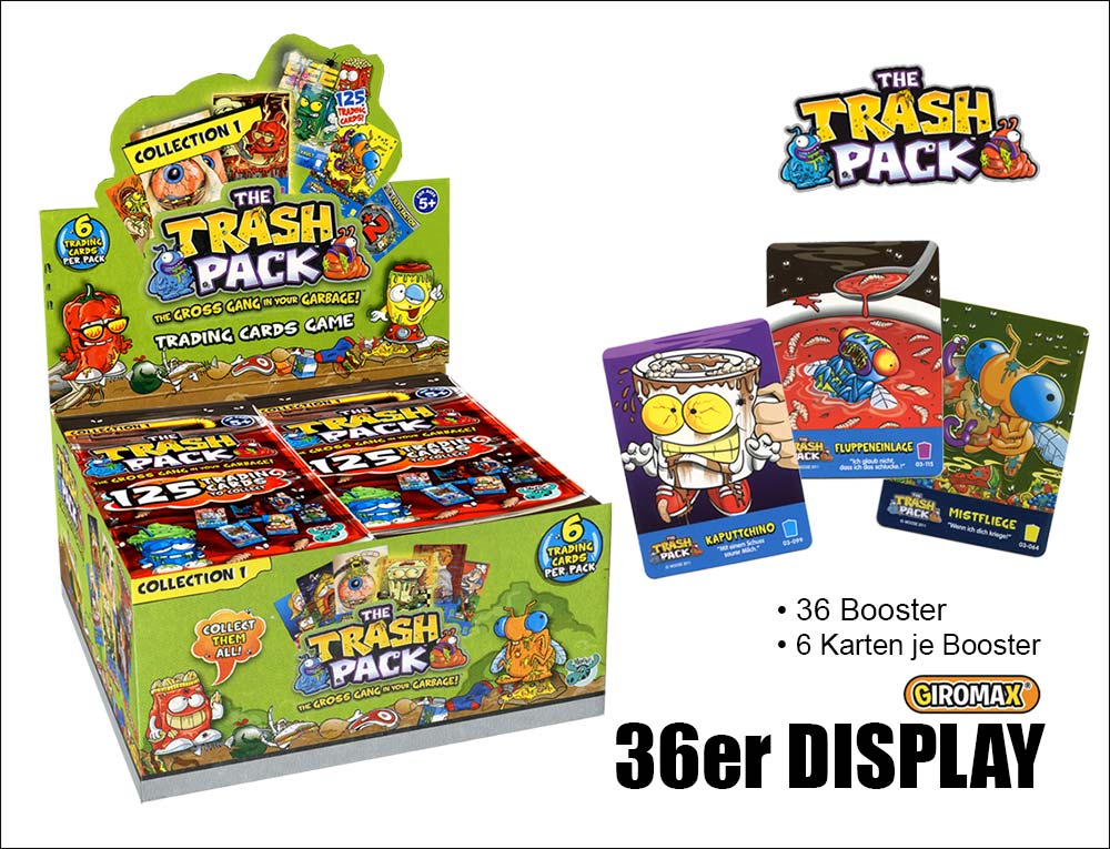 Trash Pack Trading Cards Display