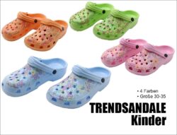 Trendsandale Blumen Kinder
