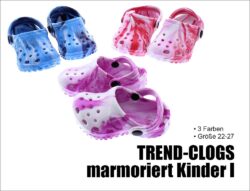 Trend Clogs marmoriert Kinder 1