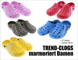 Trend Clogs marmoriert Damen