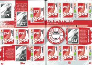 Bundesliga 2026 Sticker Hardcover Album Innenseiten 42 43