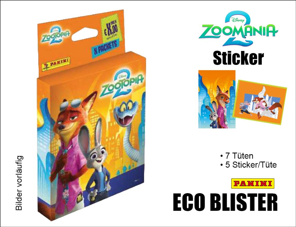 Zoomania 2 Sticker im EcoBlister