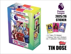 Topps Premier League 2025/26 Sticker Tin Dose