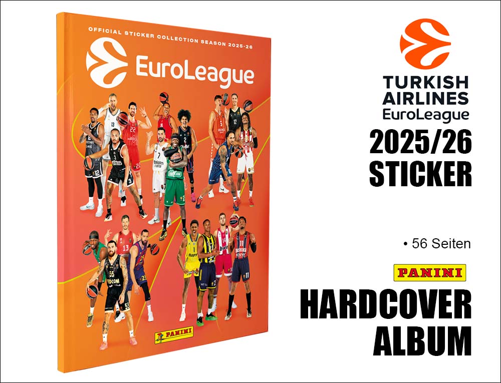 EuroLeague Basketball 2025/26 Sticker Hardcover Album