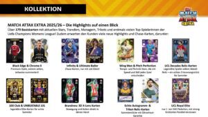 UEFA CL Match Attax Extra 2025/26 Produktübersicht (Sales Sheet)