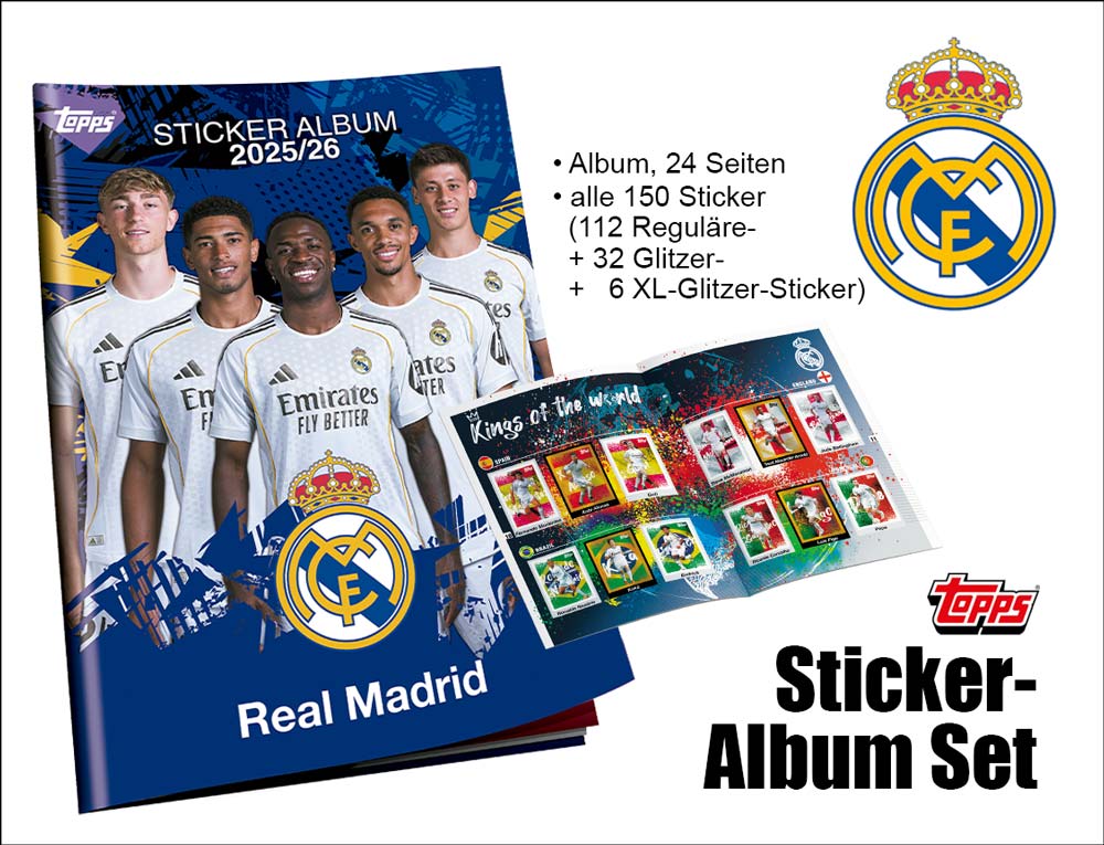 Topps Real Madrid Stickeralbum Set 25/26